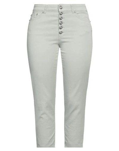 DONDUP DONDUP WOMAN JEANS LIGHT GREEN SIZE 31 COTTON, ELASTOMULTIESTER, ELASTANE