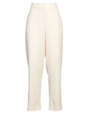 Momoní Woman Pants Cream Size 8 Lyocell, Polyester In White