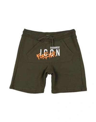 Dsquared2 Babies' Logo-print Track Shorts In Green