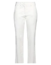 Eleventy Woman Pants White Size 6 Cotton, Elastane