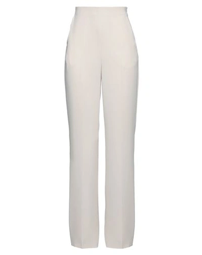 Emme By Marella Woman Pants Ivory Size 6 Polyester In White