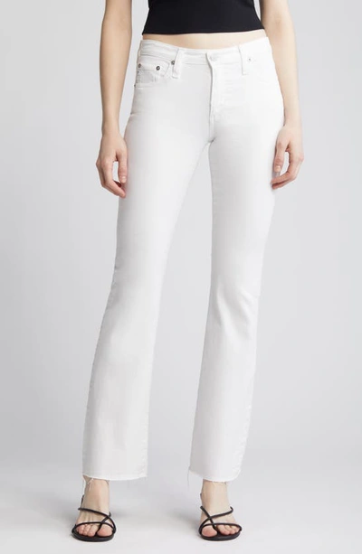 Ag Womens Denim Released-hem Bootcut Jeans In Beige