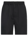 Liu •jo Man Man Shorts & Bermuda Shorts Black Size 26 Cotton, Elastane In Black