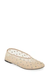 Khaite The Marcy Crystal Flat In Light Nude
