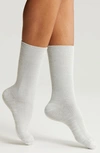 Nordstrom Rib Crew Socks In Grey Heather
