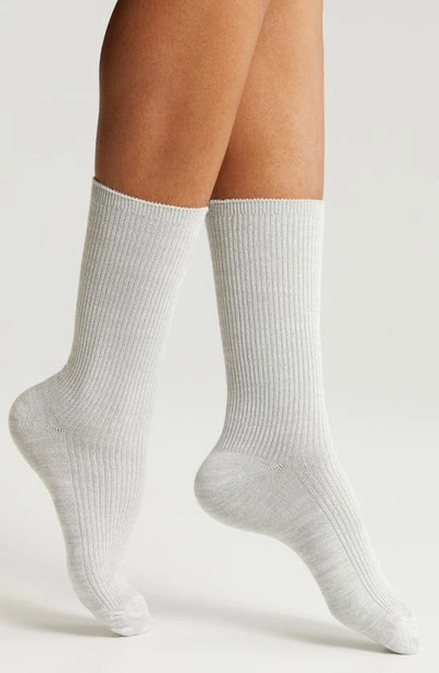 Nordstrom Rib Crew Socks In Grey Heather