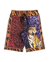 DOLCE & GABBANA DOLCE & GABBANA TODDLER BOY SHORTS & BERMUDA SHORTS PURPLE SIZE 7 COTTON