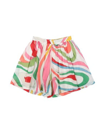 Emilio Pucci Babies' Pucci Toddler Girl Shorts & Bermuda Shorts White Size 4 Cotton