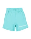 Msgm Babies'  Toddler Boy Shorts & Bermuda Shorts Turquoise Size 6 Cotton In Blue