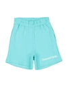 Msgm Toddler Boy Shorts & Bermuda Shorts Turquoise Size 6 Cotton In Blue