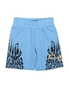 Cavalli Class Toddler Girl Shorts & Bermuda Shorts Azure Size 6 Cotton, Elastane In Blue