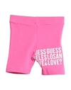 Guess Newborn Girl Shorts & Bermuda Shorts Fuchsia Size 3 Cotton, Elastane In Pink