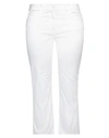 Aspesi Woman Pants White Size 14 Cotton, Elastane