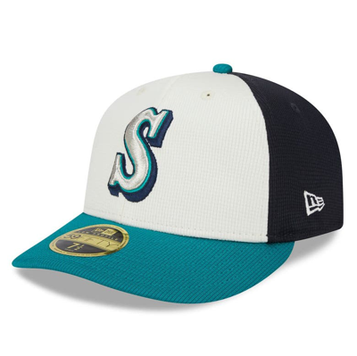 New Era Cream Seattle Mariners 2024 Batting Practice Low Profile 59fifty Fitted Hat
