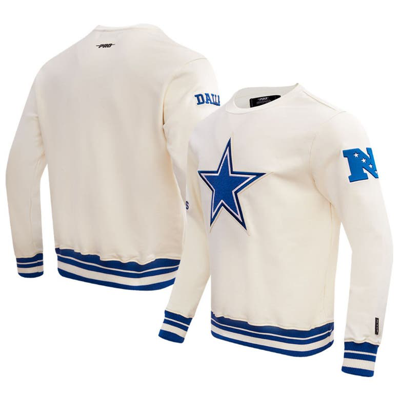 Pro Standard Cream Dallas Cowboys Retro Classics Fleece Pullover Sweatshirt