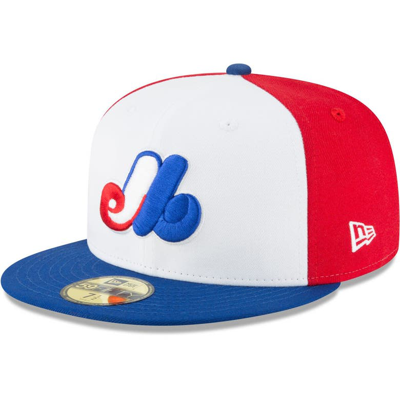 New Era Men's  White Montreal Expos Cooperstown Collection Wool 59fifty Fitted Hat