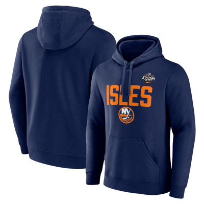 Fanatics Branded  Navy New York Islanders 2024 Nhl Stadium Series Logo Fleece Pullover Hoodie
