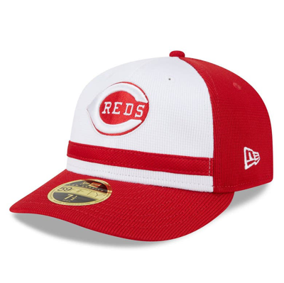 New Era White Cincinnati Reds 2024 Batting Practice Low Profile 59fifty Fitted Hat