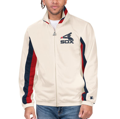 Starter Cream Chicago White Sox Rebound Cooperstown Collection Full-zip Track Jacket