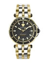 VERSACE VERSACE V-RACE DIVER WATCH MAN WRIST WATCH BLACK SIZE - STAINLESS STEEL