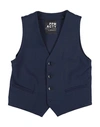 PAOLO PECORA PAOLO PECORA TODDLER BOY TAILORED VEST MIDNIGHT BLUE SIZE 6 VISCOSE, POLYAMIDE, ELASTANE