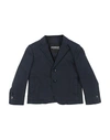 Dondup Toddler Boy Blazer Navy Size 4 Cotton, Elastane In Navy Blue