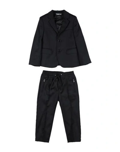 Dolce & Gabbana Babies'  Toddler Boy Suit Black Size 6 Virgin Wool, Polyester, Silk, Elastane