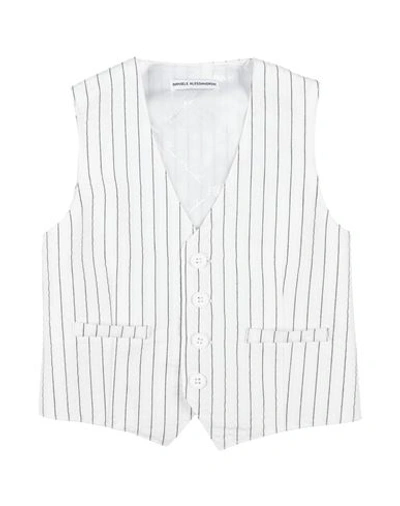 Daniele Alessandrini Babies'  Toddler Boy Tailored Vest White Size 5 Cotton, Polyester, Polyamide