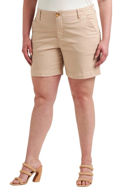 Jag Jeans Stretch Cotton Twill Chino Shorts In Stone