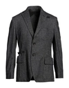 Brioni Man Blazer Black Size L Cashmere, Cotton In Black