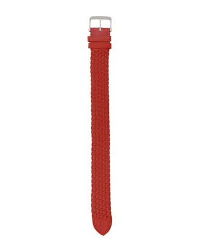 Tom Ford Leather Strap Watch Accessory Red Size - Calfskin