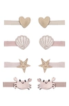 MIMI & LULA KIDS' CECIL CRAB ASSORTED 8-PACK HAIR CLIPS