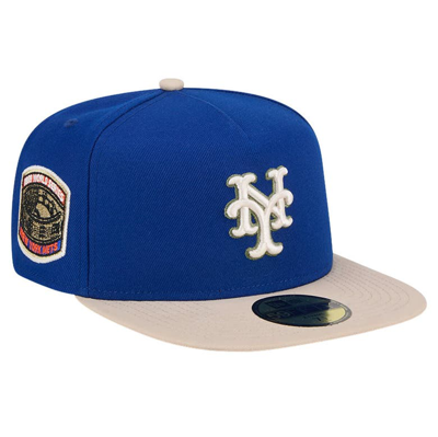 New Era Royal New York Mets Canvas A-frame 59fifty Fitted Hat