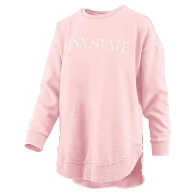 Pressbox Pink Penn State Nittany Lions Seaside Springtime Vintage Poncho Pullover Sweatshirt