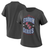 Wear By Erin Andrews Women's  Charcoal New York Rangers 2024 Nhl Stadium Series Boyfriend T-shirt In Charcoal