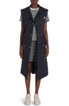 Moncler Quilted Down Vest In Dark Navy Blue