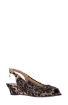 J. Reneé Malorie Slingback Wedge Sandal In Brown/ Black
