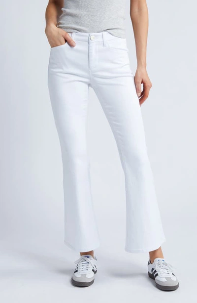 1822 Denim Mid Rise Flare Jeans In White