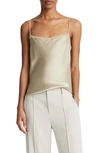 VINCE CHIFFON TRIM SATIN CAMISOLE