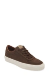 Moncler Brown Monclub Nubuck Sneakers In Coffee Bean