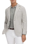 Reiss Nite - Soft Grey Slim Fit Wool Blend Single Breasted Blazer, 38
