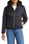 Save The Duck Elvira Water Resistant Hooded Puffer Jacket In Black
