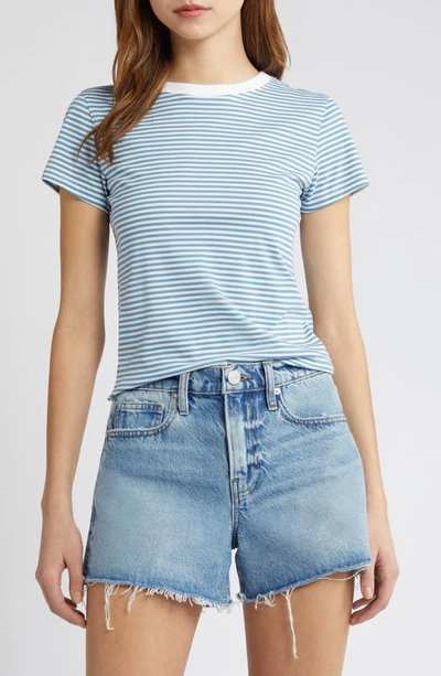 FRAME STRIPE FITTED T-SHIRT