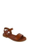 Mia Peyton Ankle Strap Sandal In Cognac