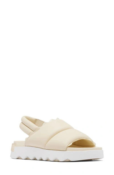 Sorel Vibe Slingback Sandal In Honey White/ Sea Salt