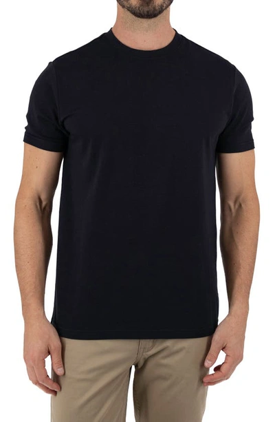 Devil-dog Dungarees Feeder Stripe Cotton T-shirt In Melange Black