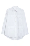 MARIA MCMANUS MARIA MCMANUS CARGO POCKET ORGANIC COTTON BUTTON-UP SHIRT