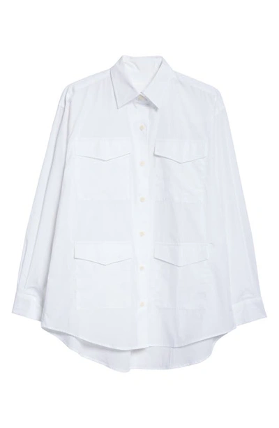 Maria Mcmanus Cargo Pocket Organic Cotton Button-up Shirt In Sand