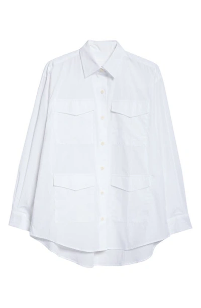 MARIA MCMANUS CARGO POCKET ORGANIC COTTON BUTTON-UP SHIRT