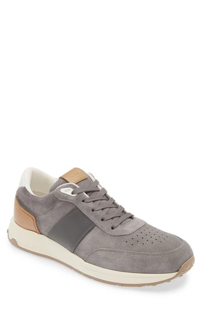 Tod's Men's All.pelle Lace Up Running Sneakers In Dark Grey